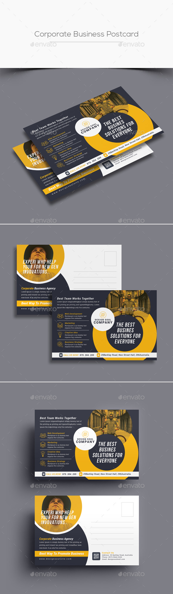 Corporate Business Postcard - Cards & Invites Print Templates