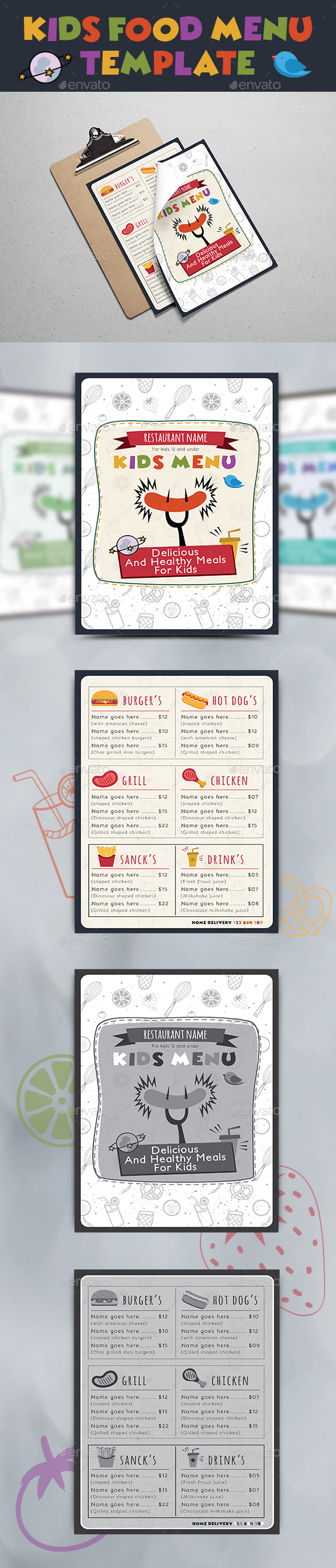 Kids Food Menu