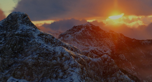Abstract Aerial Mountain Landscapes