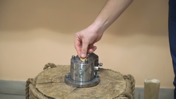 Blacksmith Hammer Blow Makes Souvenir Coins.