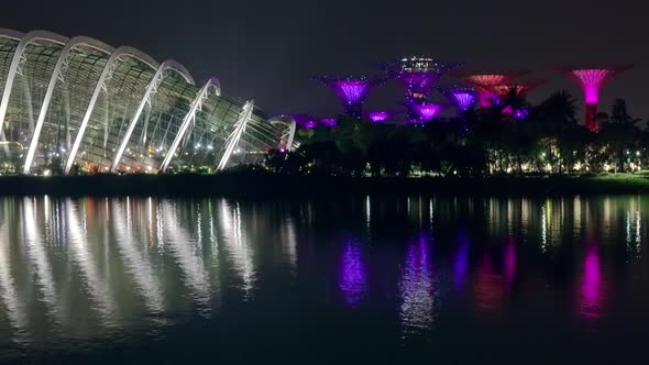 Light and Musical Show in Garden Rhapsody of Singapore