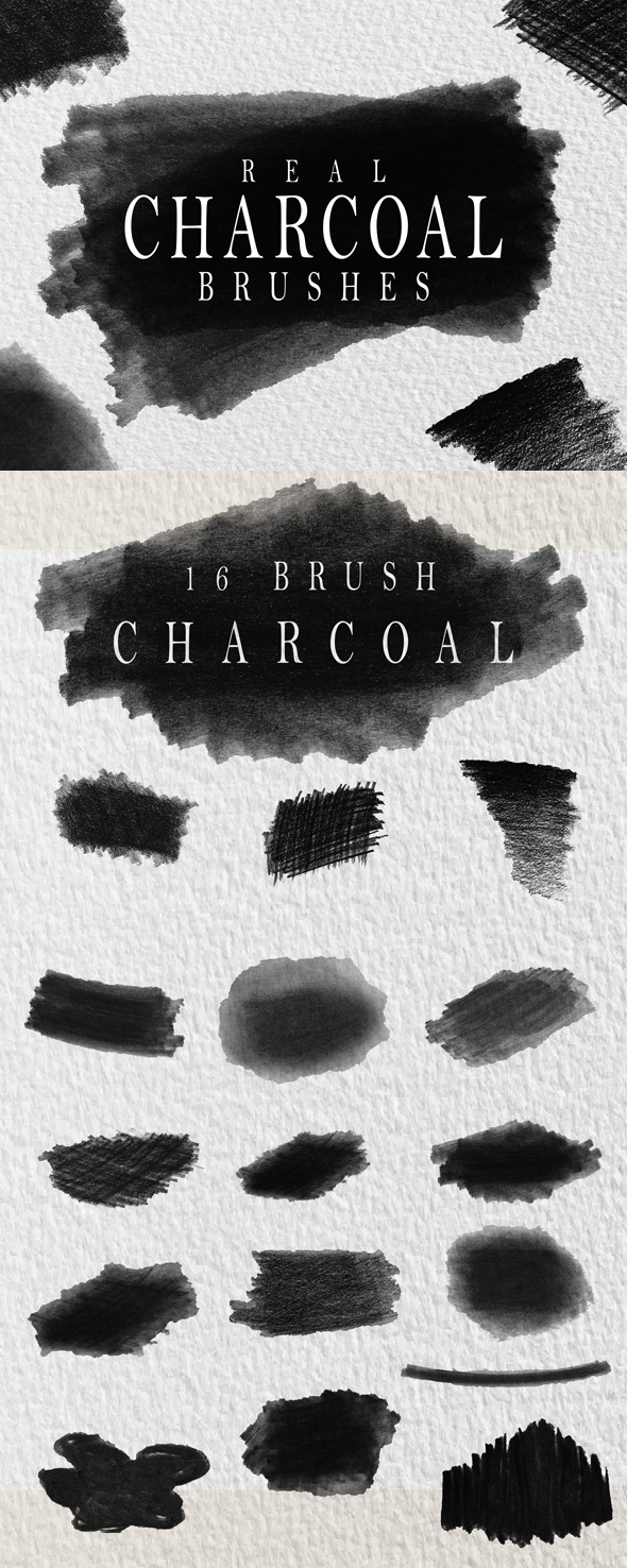 Charcoal Brushes - Grunge Brushes