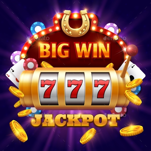 Big Win 777 Lottery Vector Casino Concept