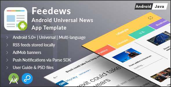 CodeCanyon Feedews Android Universal News App Template 20416765 CodeCanyon Feedews Android Universal News App Template 20416765