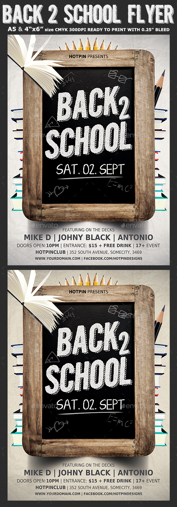 Back to School Psd Flyer - Events Flyers