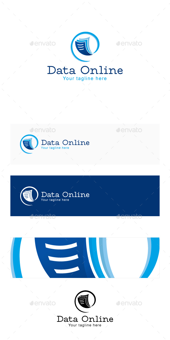 Data Online Stock Logo Template - Symbols Logo Templates