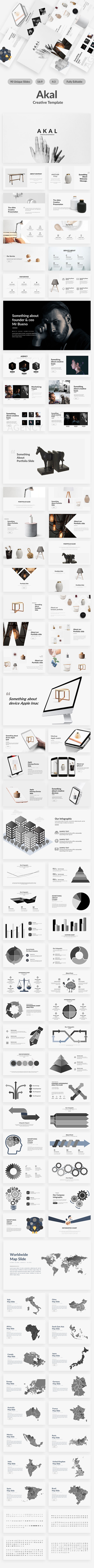 Akal Minimal Google Slide Template - Google Slides Presentation Templates