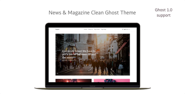 Aspire - News & Magazine Clean Ghost Theme - Ghost Themes Blogging