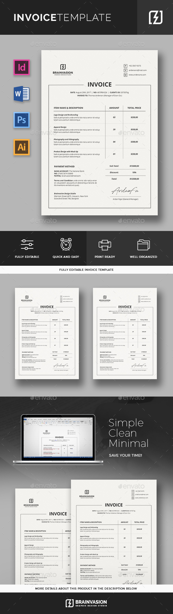 Invoice Template - Proposals & Invoices Stationery