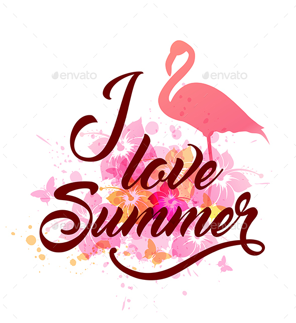 Summer Tropical Background - Animals Characters