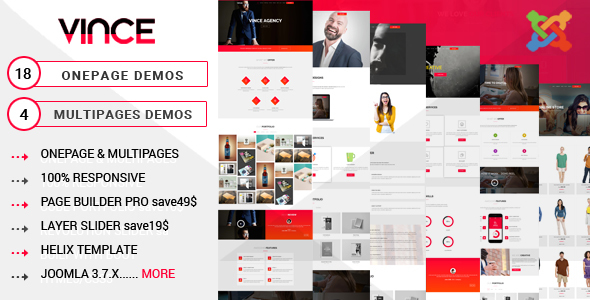 ThemeForest Vince One Page & Multi Page Multipurpose Joomla Theme 20419835 ThemeForest Vince One Page & Multi Page Multipurpose Joomla Theme 20419835
