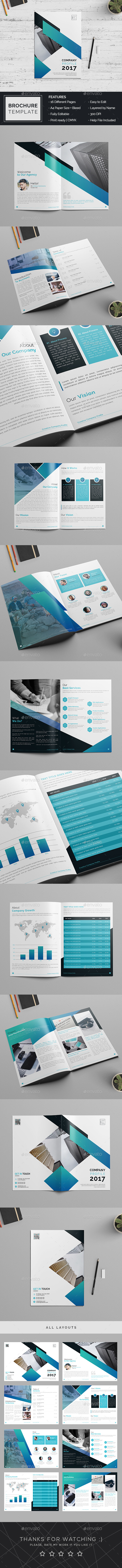 Company Profile Brochure Template - Brochures Print Templates
