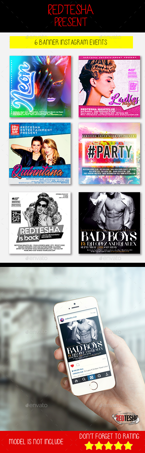 Instagram Banner Events - Banners & Ads Web Elements