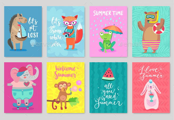 Animals Card Set - Animals Characters