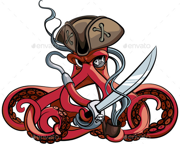 Octopus the Pirate - Monsters Characters