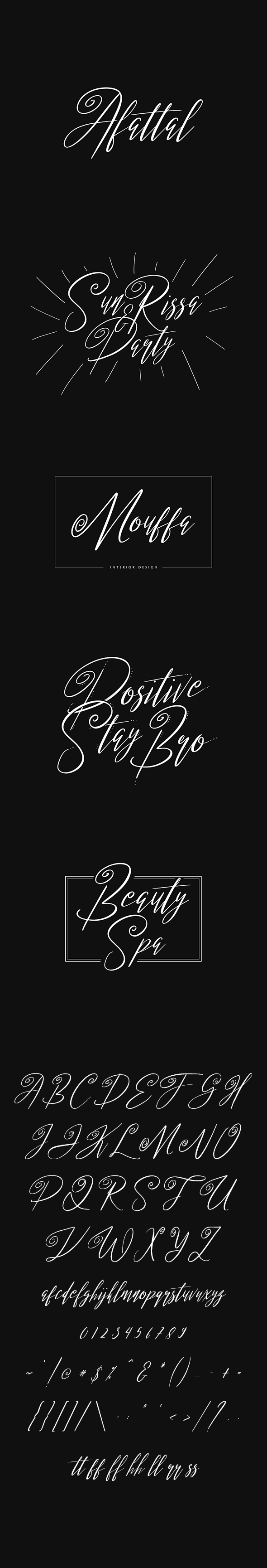 Afattal Typeface - Calligraphy Script
