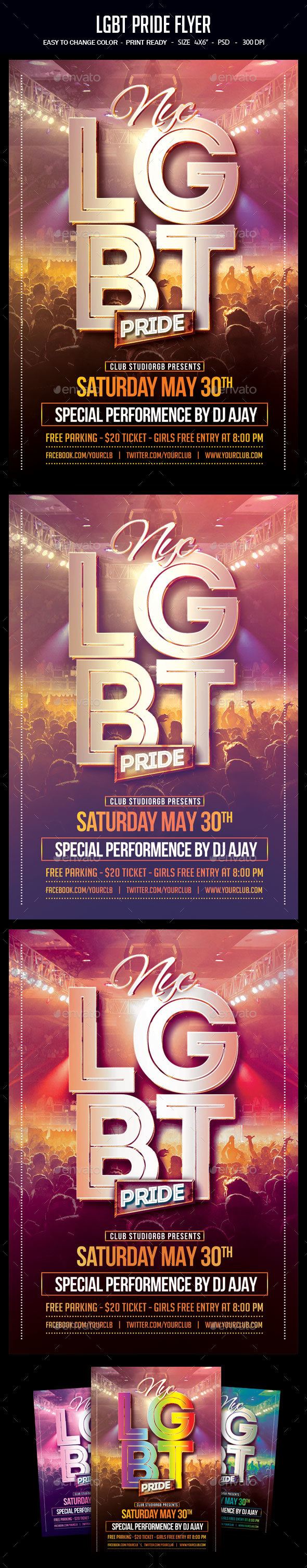 LGBT Pride Flyer - Clubs & Parties Events