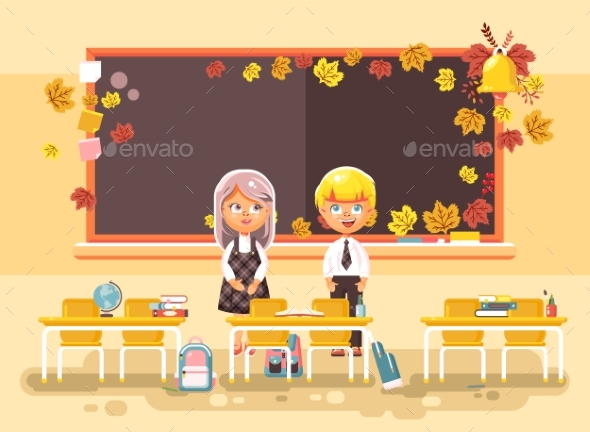 Vector Illustration Back To School Cartoon - People Characters