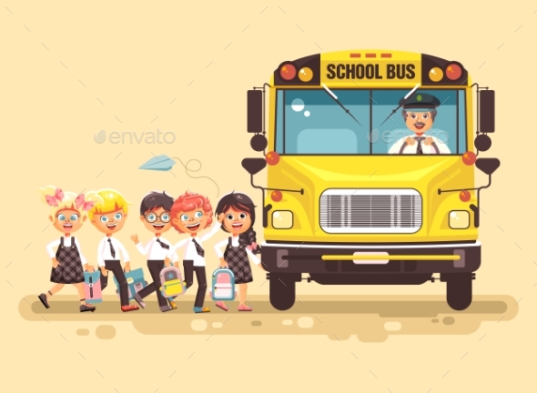 Vector Illustration Back To School Cartoon - People Characters
