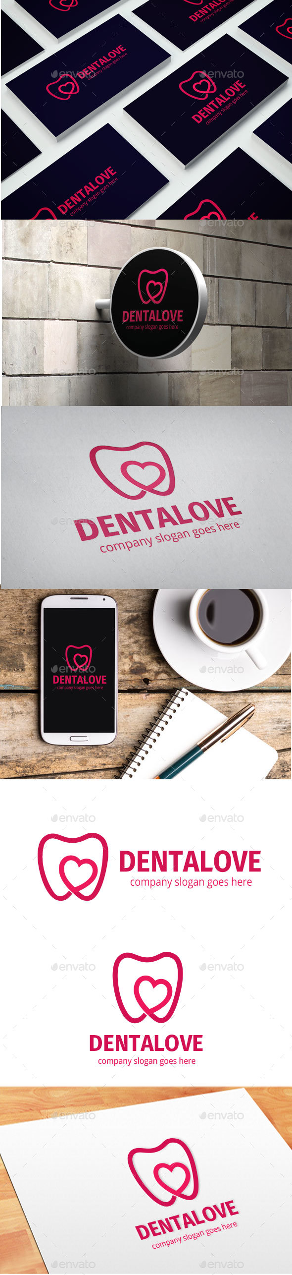 Dentalove Logo - Objects Logo Templates