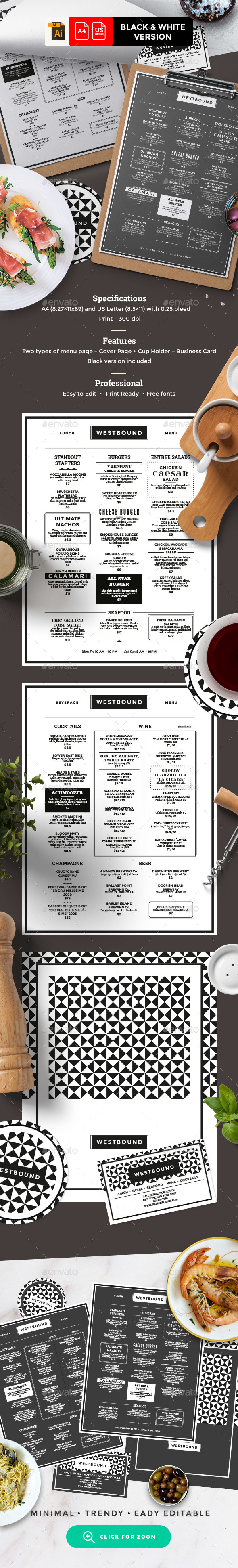 Typography Restaurant Menu