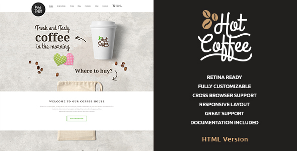 Hot Coffee | Cafe & Restaurant HTML Template