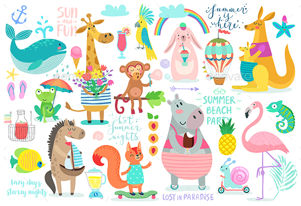 Animals Hand Drawn Style - Animals Characters