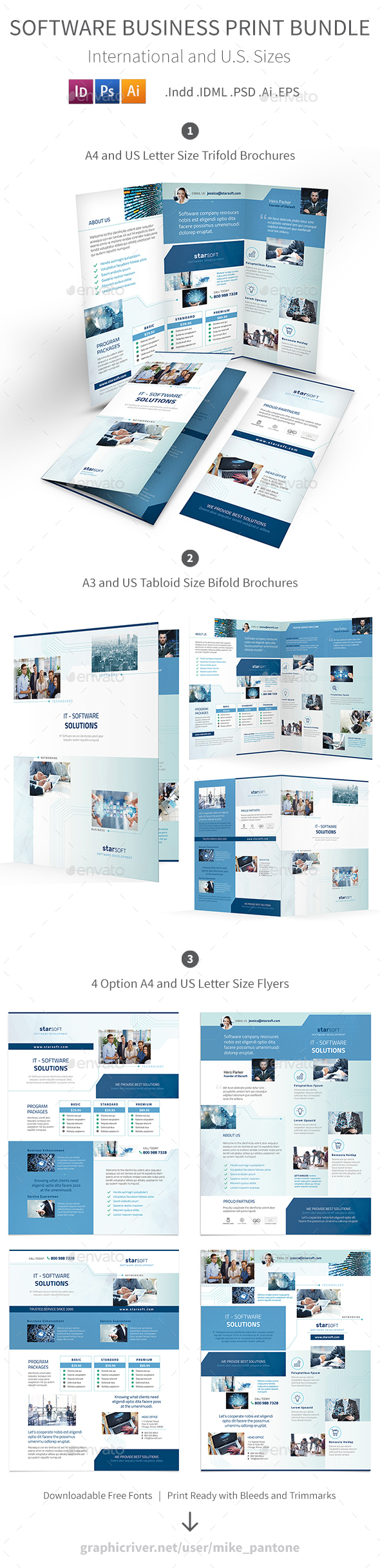 Software Business Print Bundle - Informational Brochures