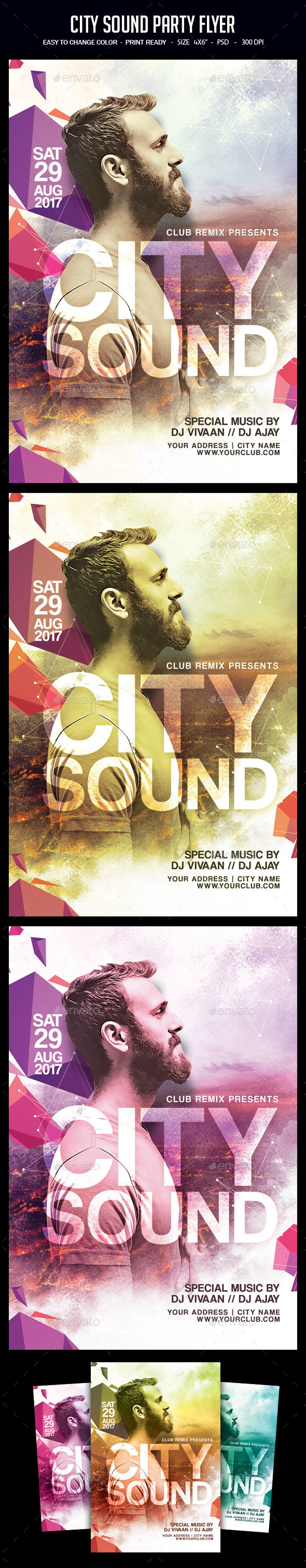 City Sound Party Flyer - Clubs & Parties Events