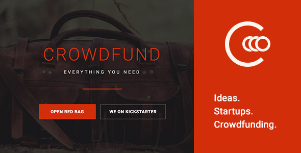 Crowdfund - One page template for crowdfunding and startups