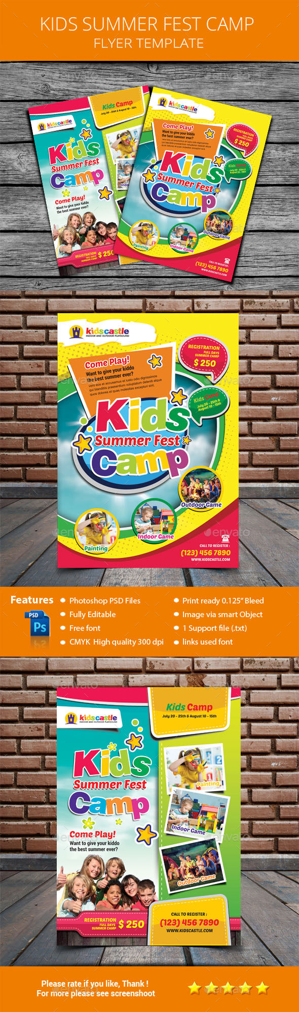 Kids Summer fest Camp Flyer