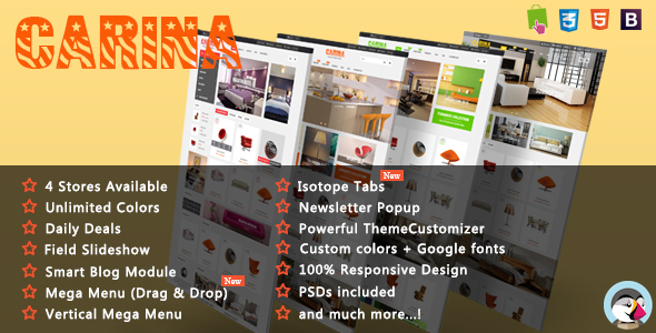 Carina Furniture Responsive Prestashop Theme Carina Furniture Responsive Prestashop Theme