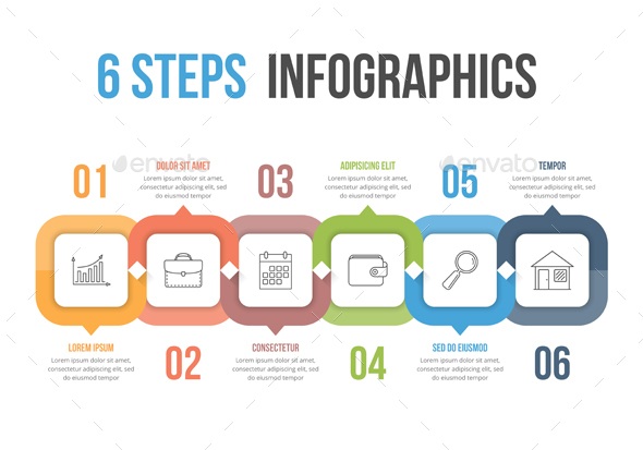 Six Steps Infographics - Infographics