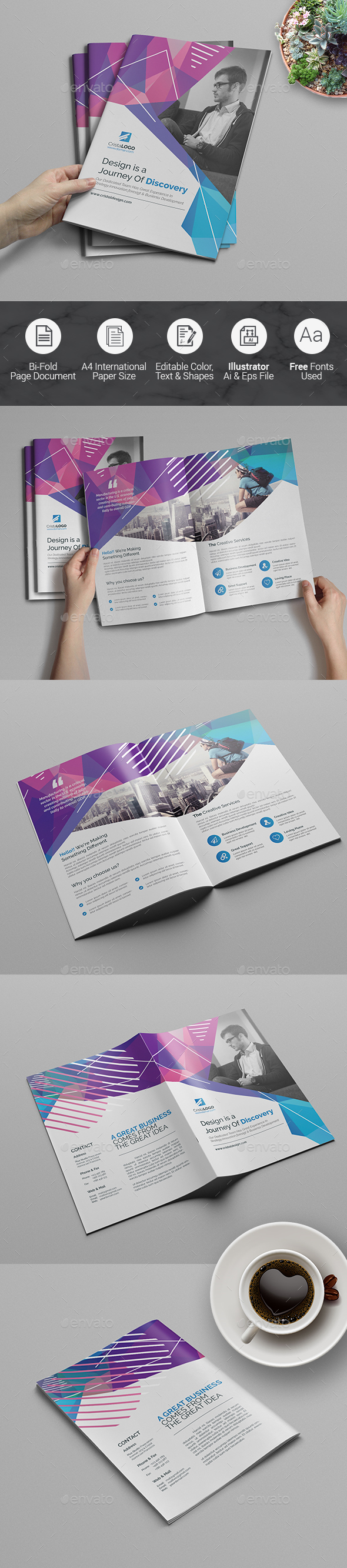 Abstract Bi fold Brochure - Corporate Brochures