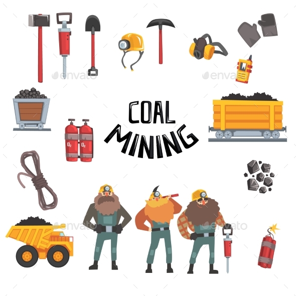 Coal Mining Industry Set - Industries Business