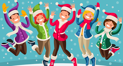 Isometric People Christmas