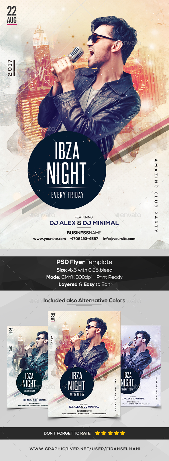 Ibza Night - PSD Flyer Template - Events Flyers