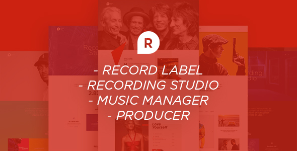 Recording Studio WordPress Theme - DJ / Producer / Music / Soundtrack / Artist / Entertainment - Creative WordPress