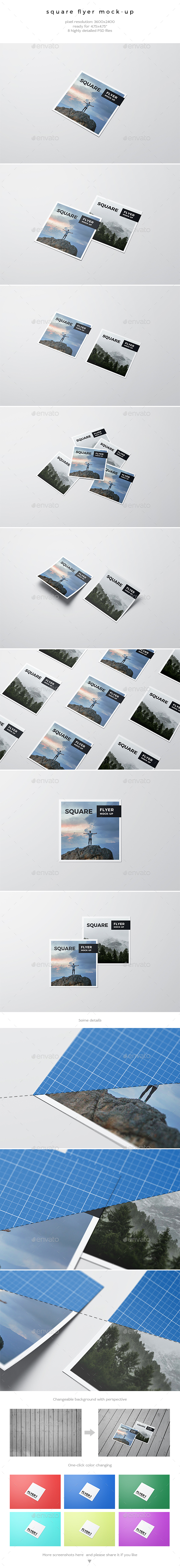 Square Flyer Mock-Up - Flyers Print