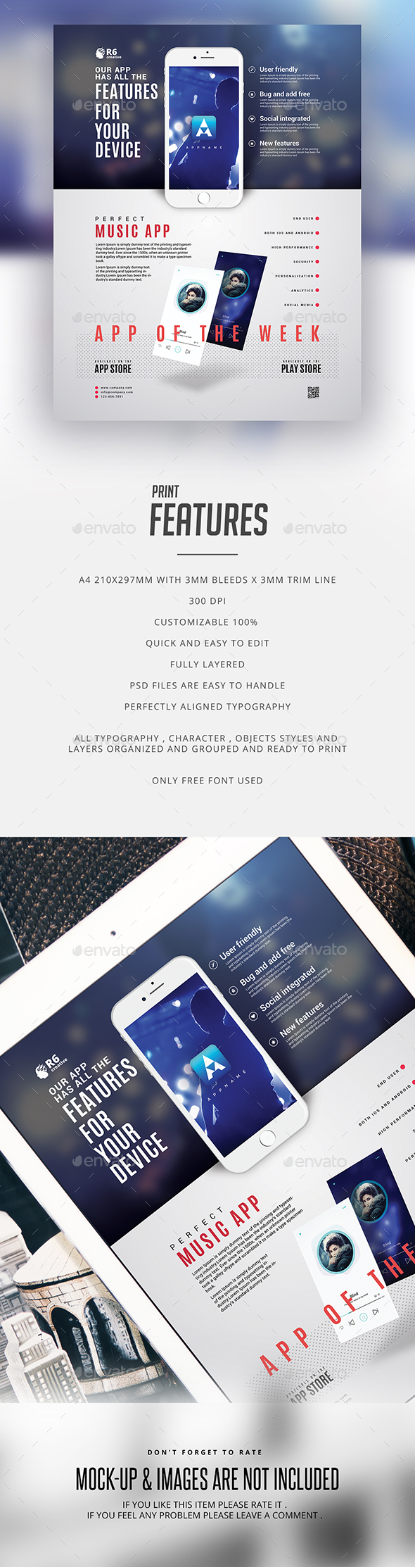 Mobile App Flyer Template - Events Flyers