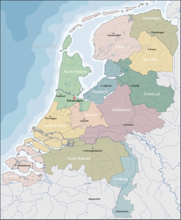 Map of Netherlands - Miscellaneous Vectors
