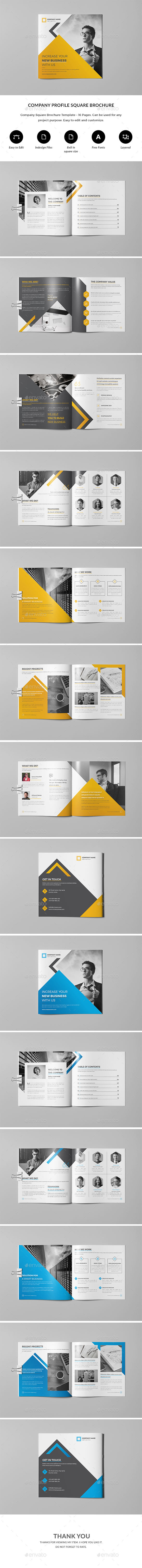 Company Profile - Square - Brochures Print Templates