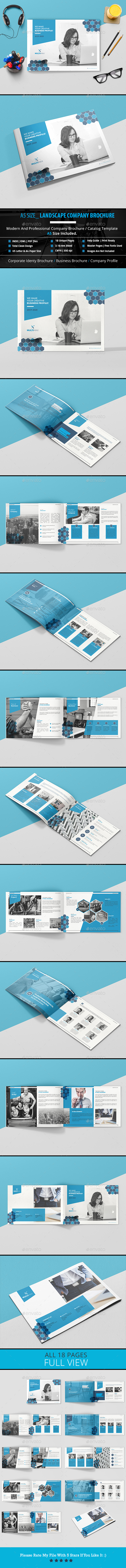 A5 Size_Landscape Brochure - Brochures Print Templates
