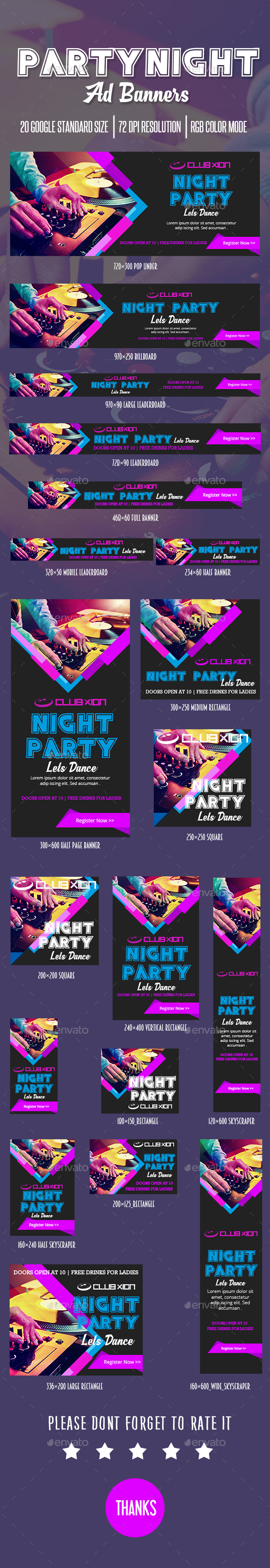 Party Ad Banner - Banners & Ads Web Elements