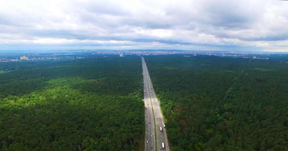 Aerial Forward Tracking Motion, Mountain Remote Local Asphalt Road, Rural Countryside Hilly Terrain