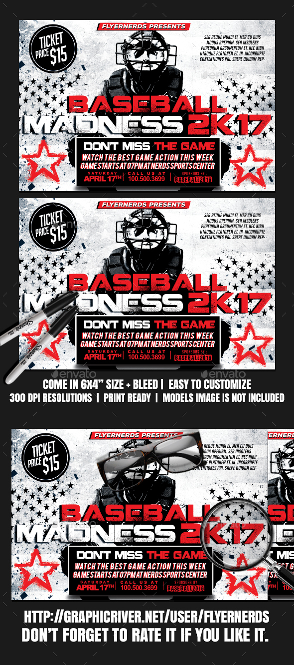 Baseball Madness 2K17 Sports Flyer - Sports Events