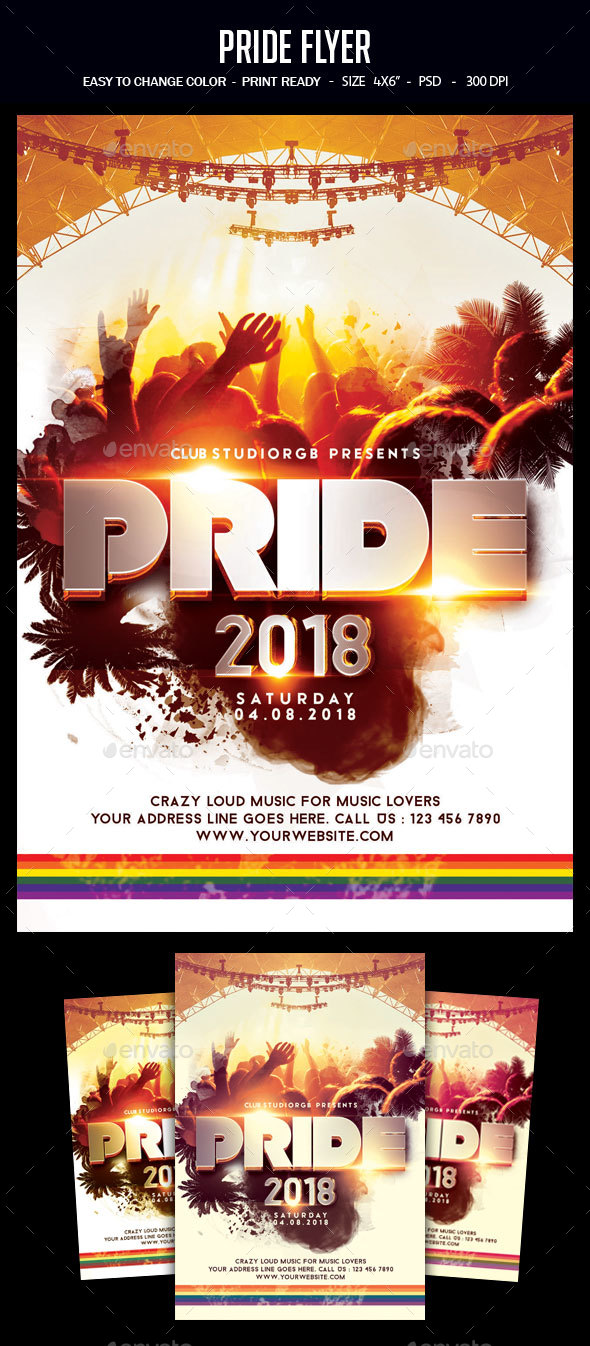 Pride Flyer - Clubs & Parties Events