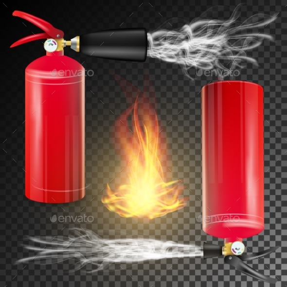 GraphicRiver Red Fire Extinguisher Vector Fire Flame Sign And 20432119 GraphicRiver Red Fire Extinguisher Vector Fire Flame Sign And 20432119