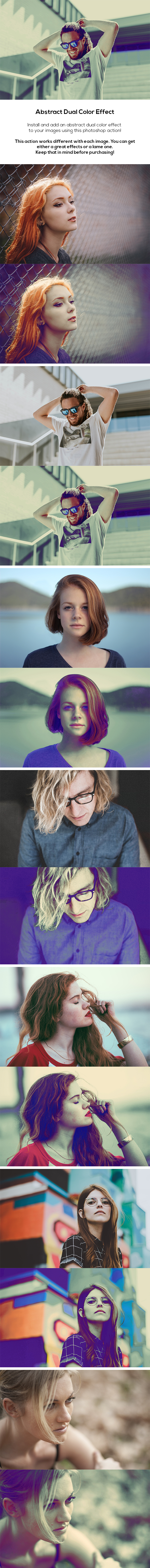 Abstract Dual Color Effect - Photo Effects Actions