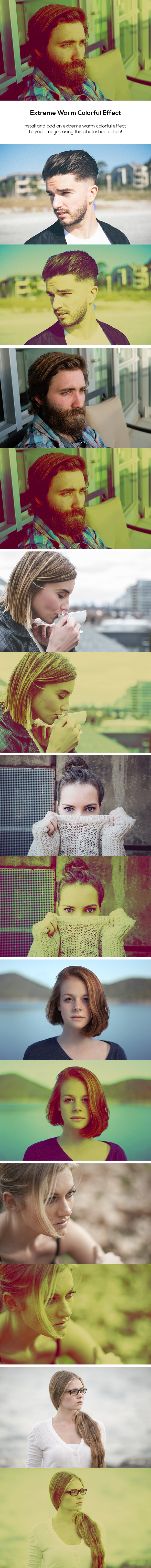 Extreme Warm Colorful Effect - Photo Effects Actions